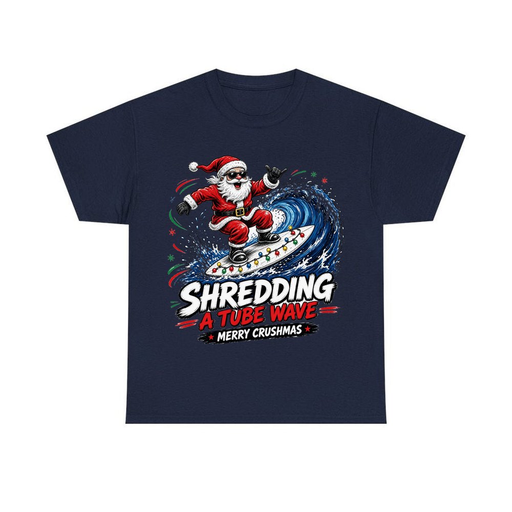 Merry Crushmas personalised Christmas T-shirt in navy