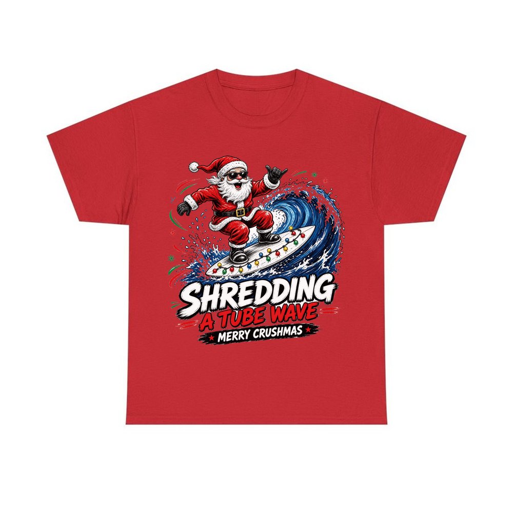 Merry Crushmas personalised Christmas T-shirt in red
