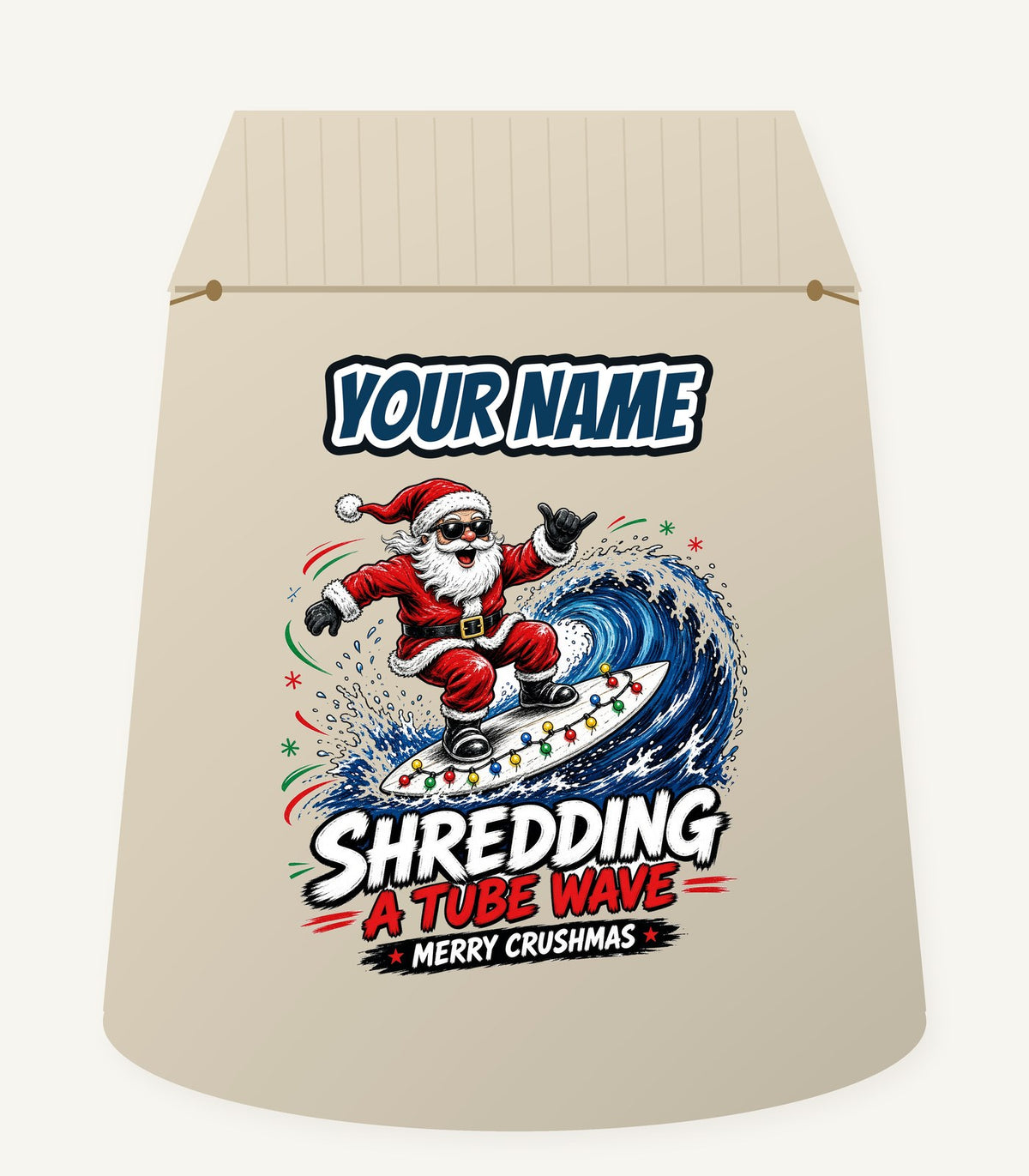Merry Crushmas Personalised Santa Sack