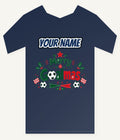 Merry Goalmas Soccer Personalised Kids and Baby Christmas Tee