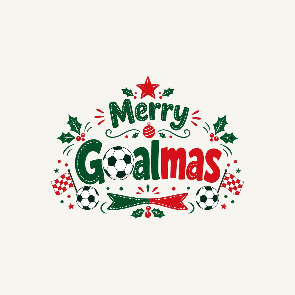 Merry Goalmas Soccer Personalised Kids and Baby Christmas Tee