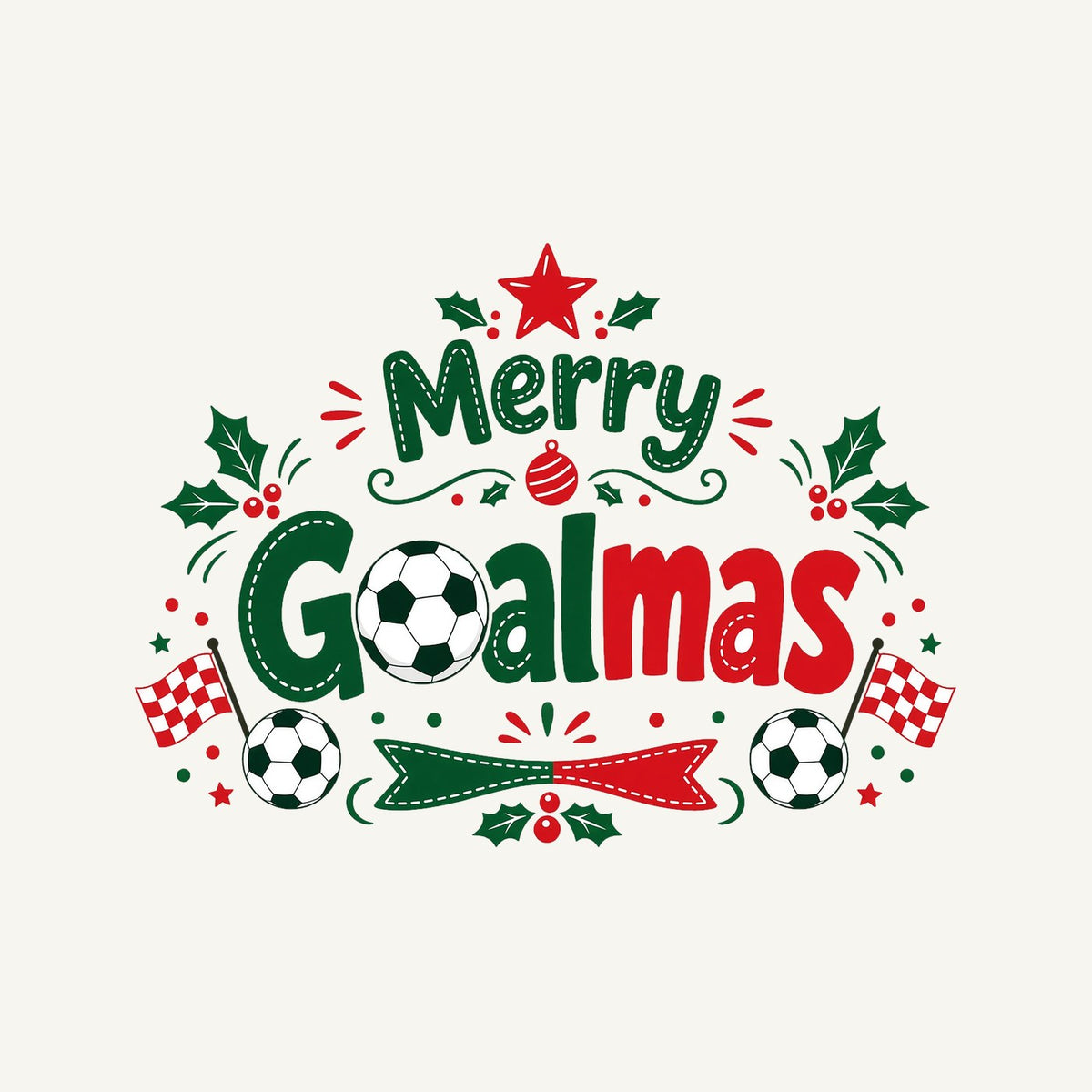 Merry Goalmas Soccer Personalised Christmas Mug