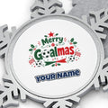Merry Goalmas Soccer Personalised Pewter Christmas Ornament