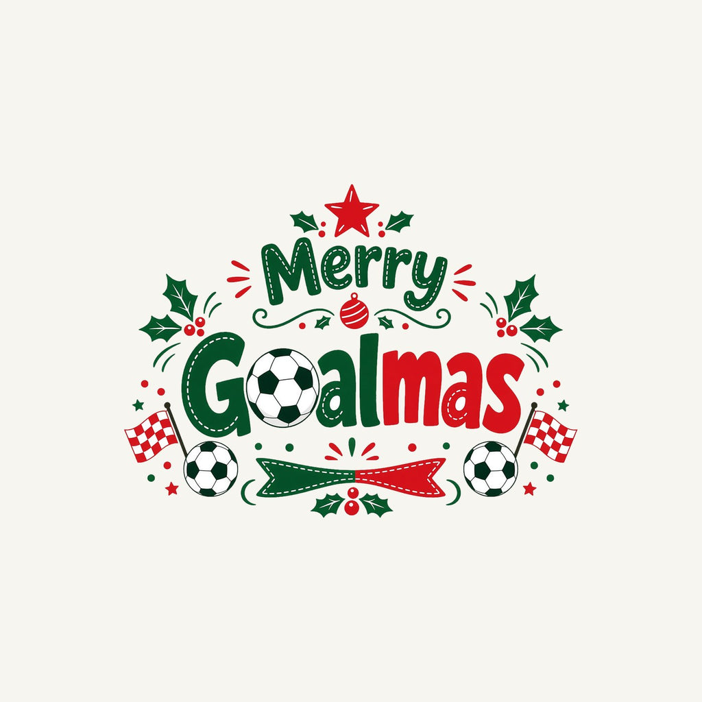 Merry Goalmas Soccer Personalised Christmas T-Shirt and Hoodie