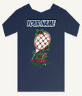 Merry Match Point Racquet Personalised Kids and Baby Christmas Tee