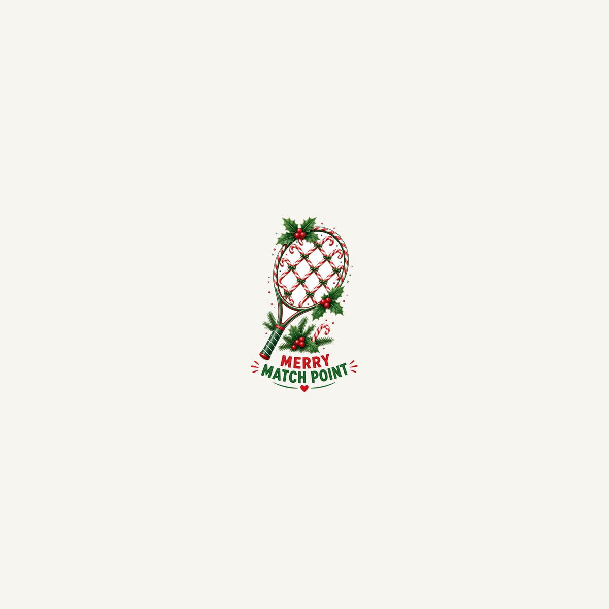 Merry Match Point Racquet Personalised Beach Towel
