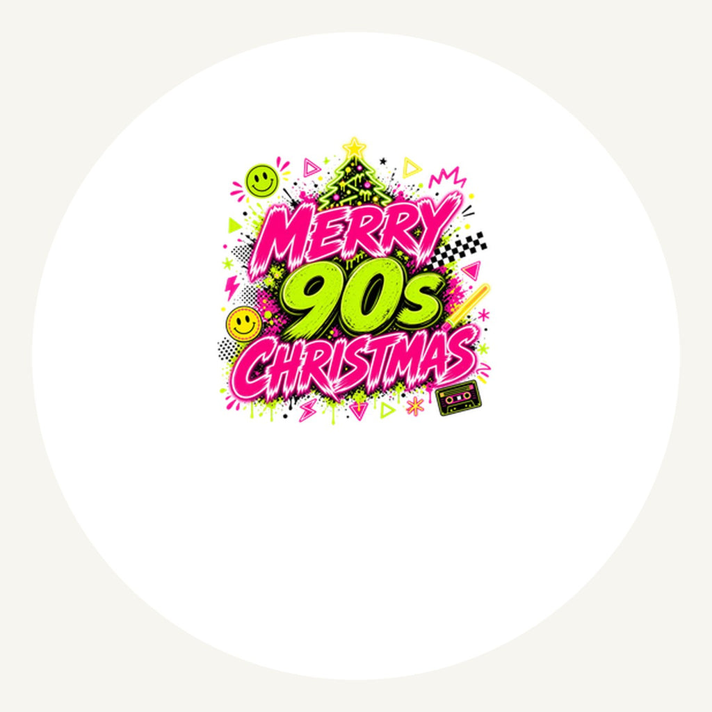 Merry Nineties Neon Christmas Personalised Pewter Christmas Ornament