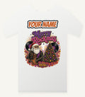 Merry Rockmas Guitar Santa Personalised Christmas T-Shirt and Hoodie