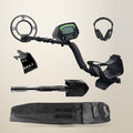 Weisshorn LCD Metal Detector, 220 mm Depth, Black, on a plain cream background