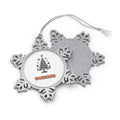 Midcentury Chrome Christmas Tree Personalised Pewter Christmas Ornament