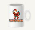 Midcentury Waving Santa Personalised Christmas Mug