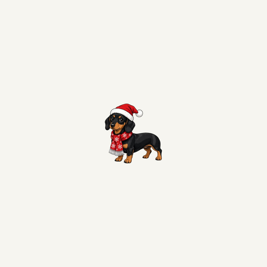 Miniature Dachshund Christmas Personalised Beach Towel