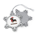 Miniature Dachshund Personalised Pewter Christmas Ornament