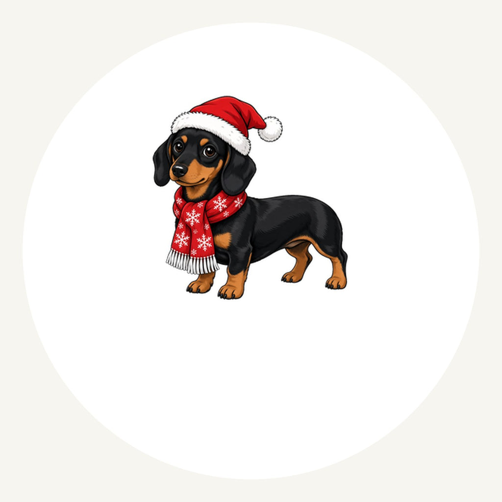 Miniature Dachshund Personalised Pewter Christmas Ornament