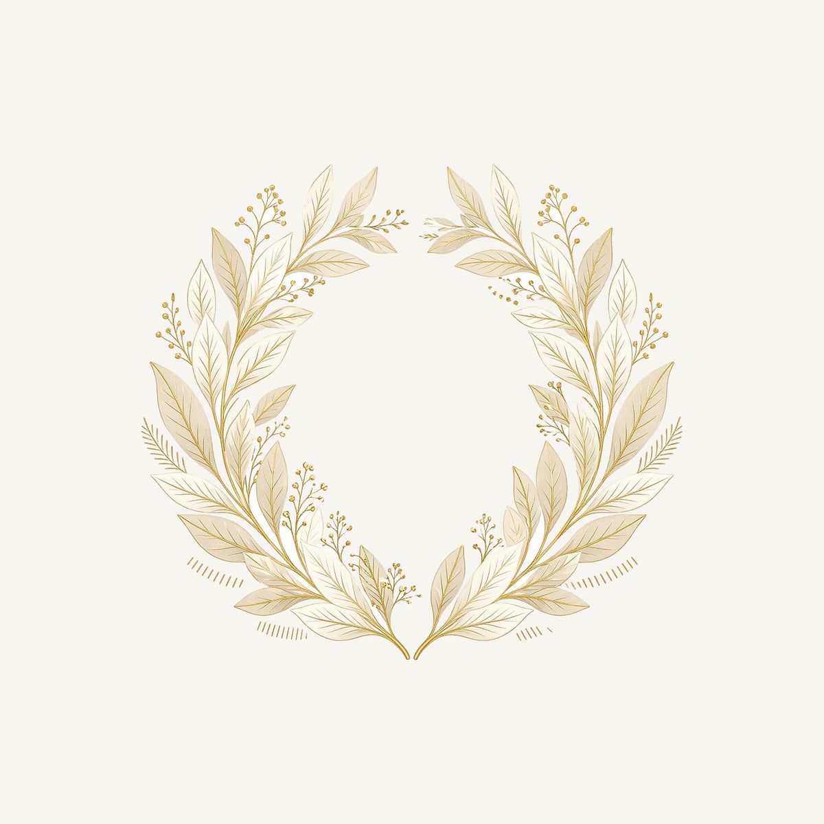 Minimal Gold Leaf Wreath Personalised Kids Tee and Baby Bodysuit