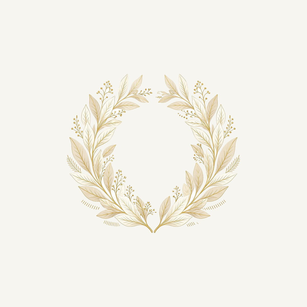 Minimal Gold Leaf Wreath Personalised Christmas Mug