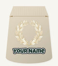 Minimal Gold Leaf Wreath Personalised Santa Sack