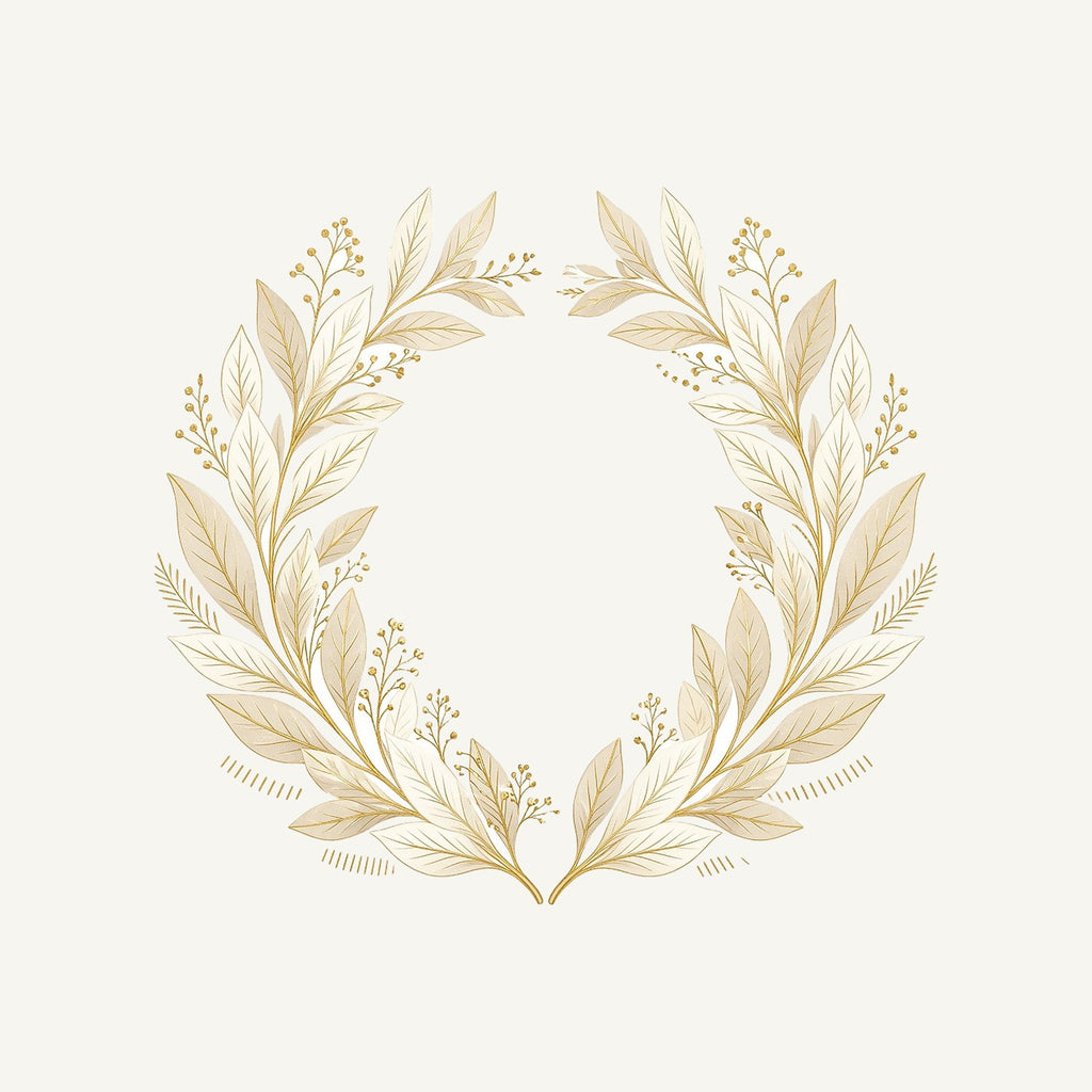 Minimal Gold Leaf Wreath Personalised Santa Sack