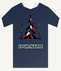 Minimalist Scandi Christmas Tree Personalised Kids Tee and Baby Bodysuit