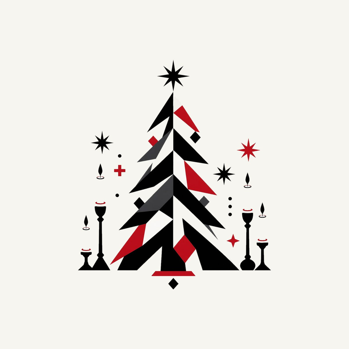 Minimalist Scandi Christmas Tree Personalised Kids Tee and Baby Bodysuit
