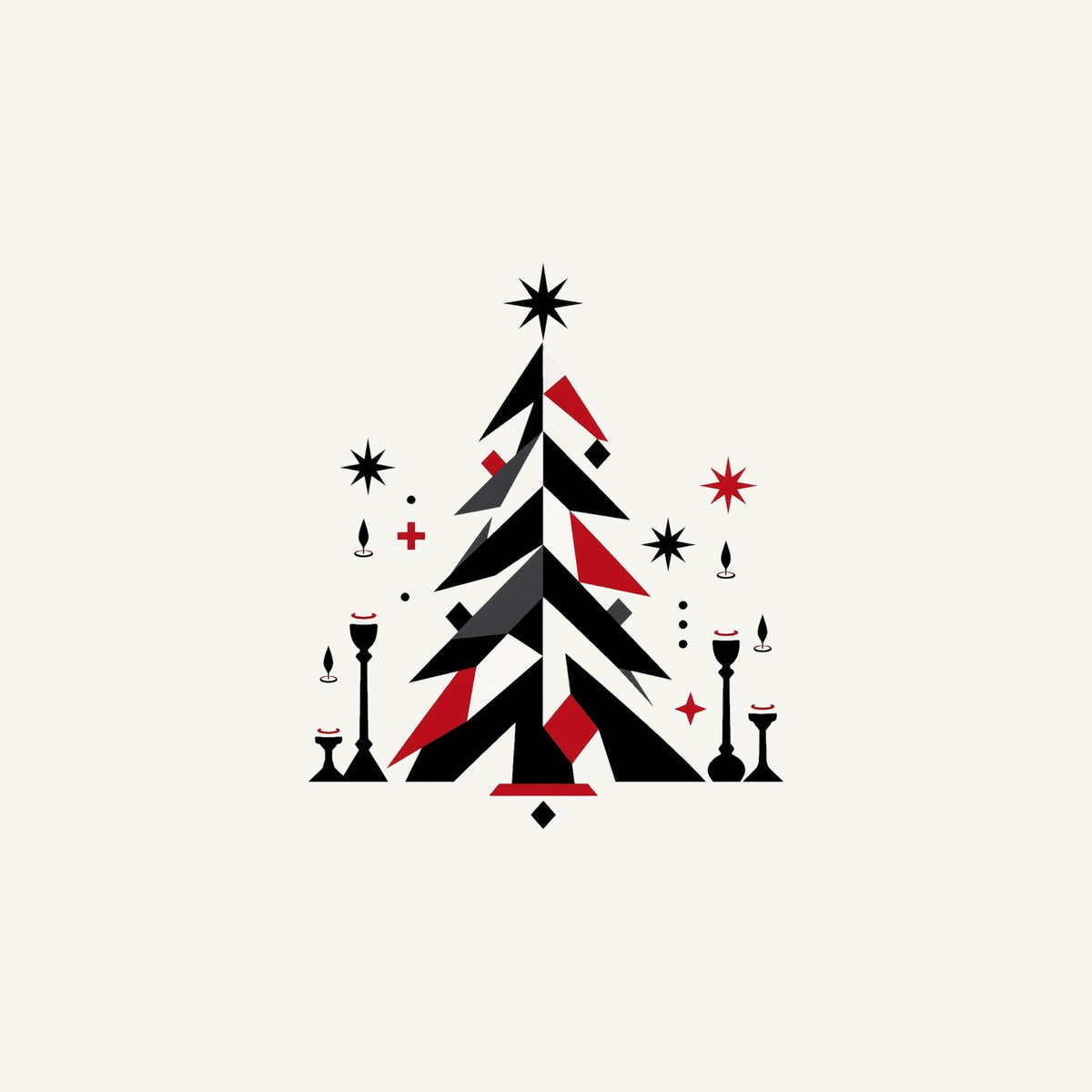 Minimalist Scandi Christmas Tree Personalised Christmas Mug