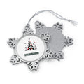 Minimalist Scandi Christmas Tree Personalised Pewter Christmas Ornament