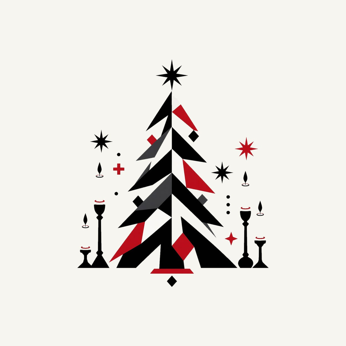 Minimalist Scandi Christmas Tree Personalised Christmas T-Shirt and Hoodie