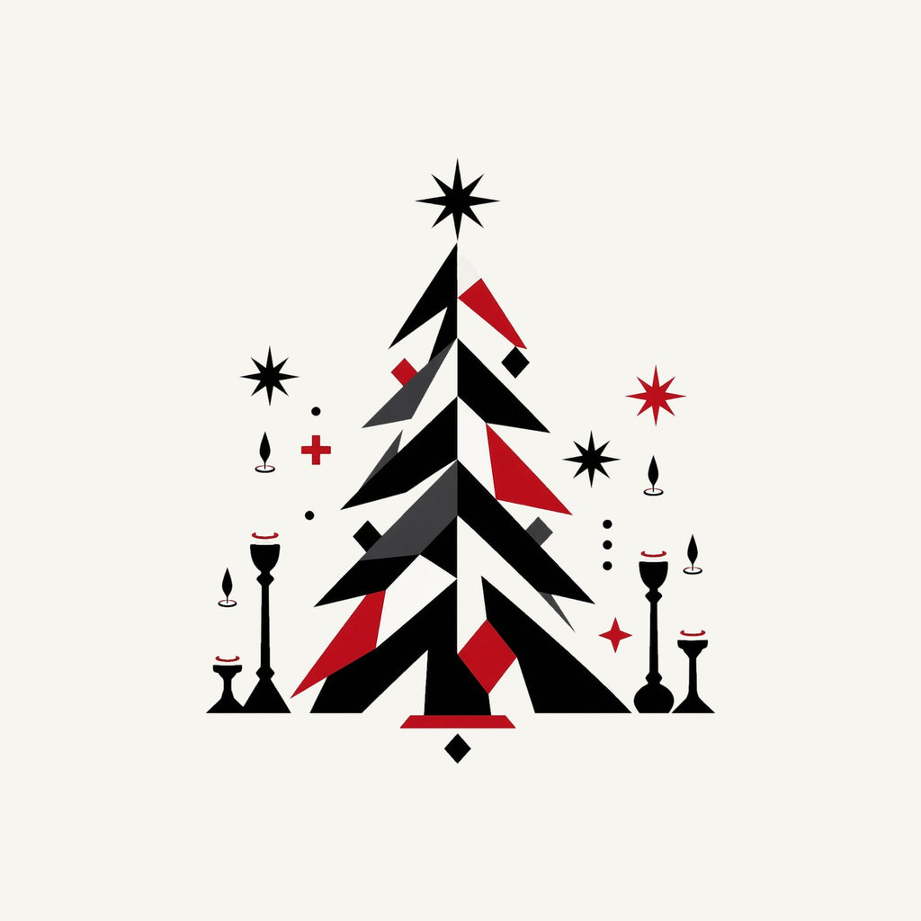 Minimalist Scandi Christmas Tree Personalised Santa Sack
