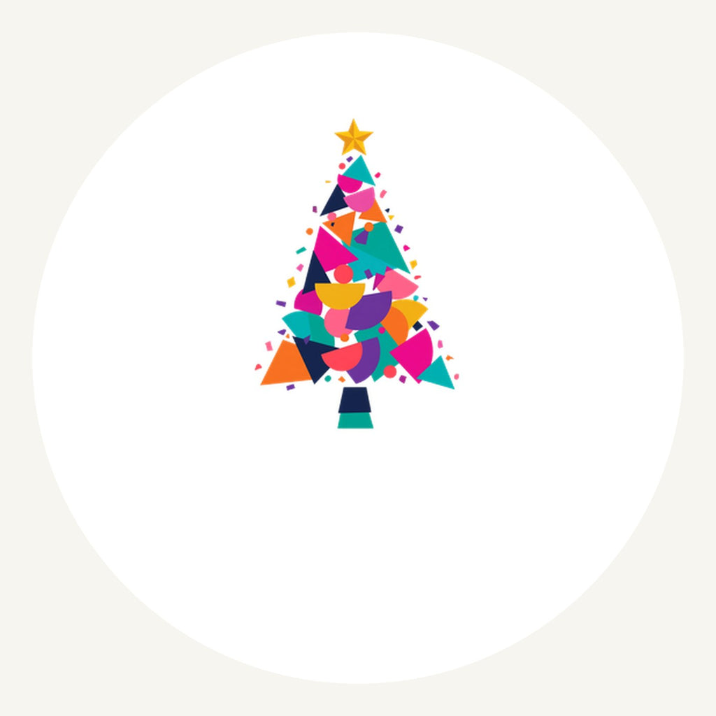 Modern Geometric Christmas Tree Personalised Pewter Christmas Ornament