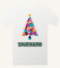 Modern Geometric Christmas Tree Personalised Christmas T-Shirt and Hoodie