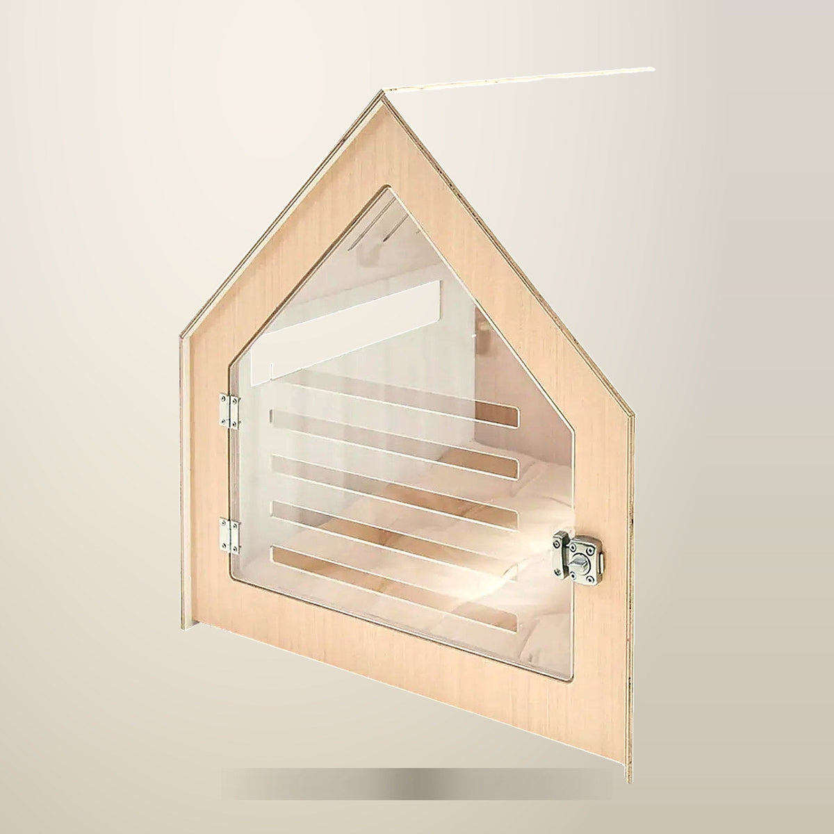 Petsby Modern Pet House Dog Crate, White
