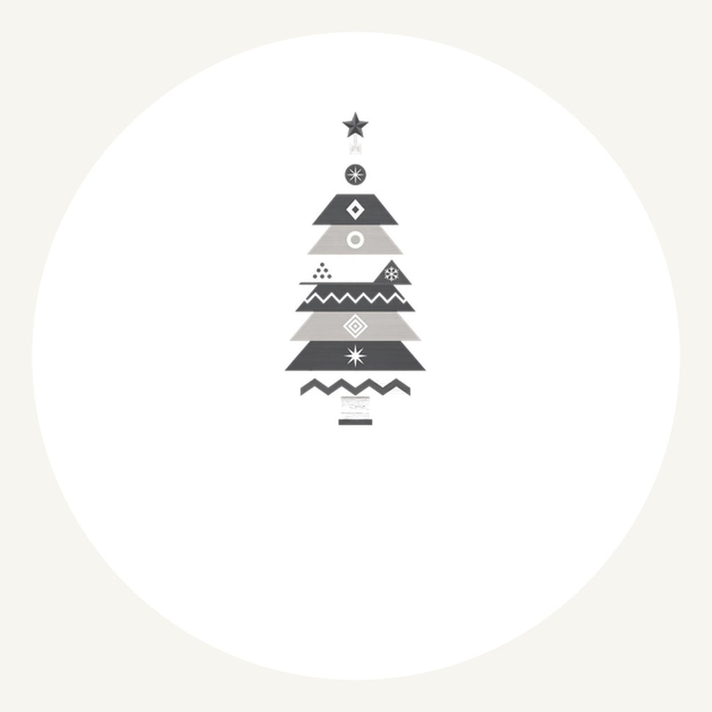 Monochrome Scandi Tree Personalised Pewter Christmas Ornament