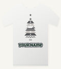 Monochrome Scandi Tree Personalised Christmas T-Shirt and Hoodie