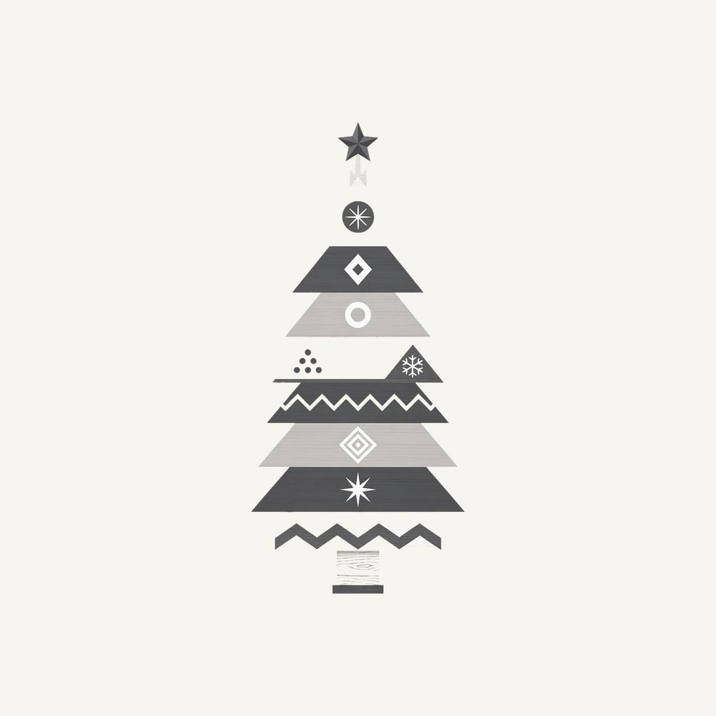 Monochrome Scandi Tree Personalised Christmas T-Shirt and Hoodie