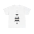 Monochrome Scandi Tree design on a white tee