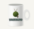 Moss Ball With Wooden Star Personalised Christmas Mug