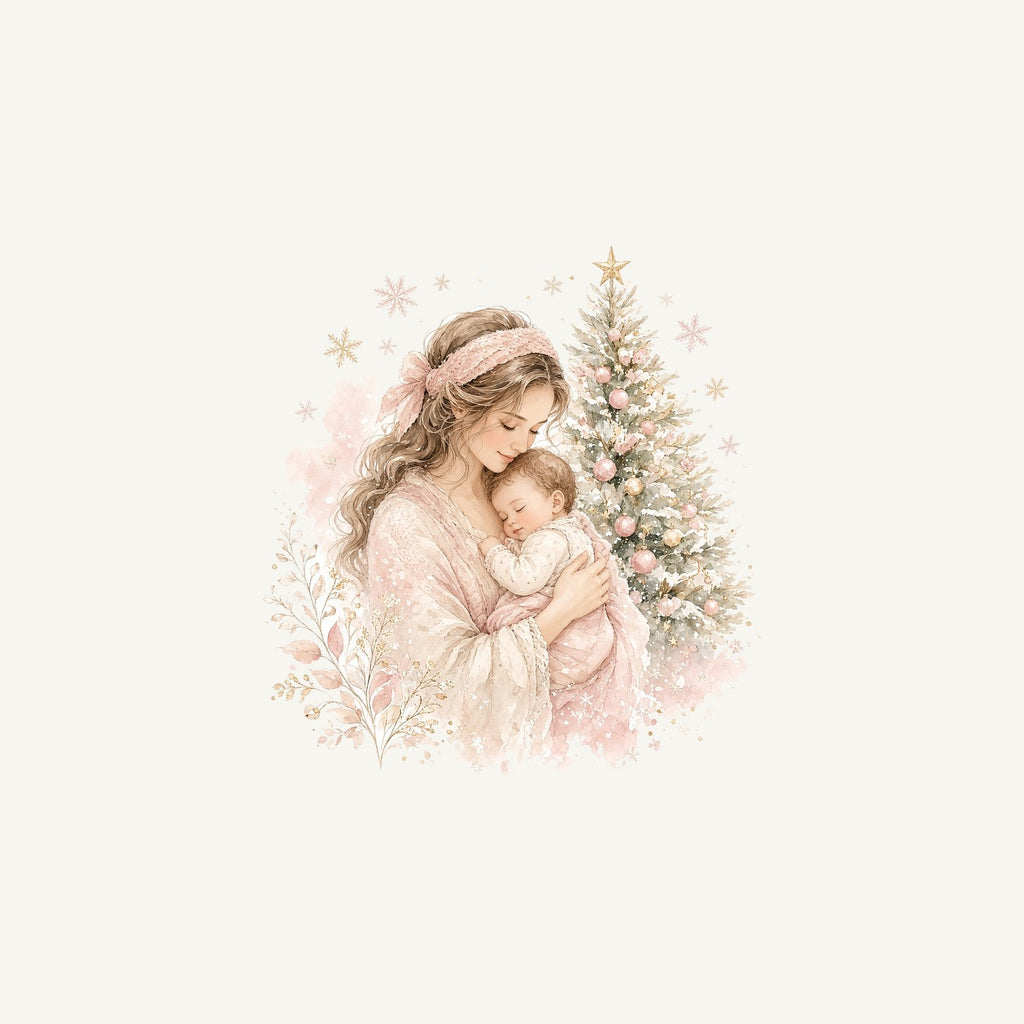 Mother and Baby Christmas Personalised Christmas Mug