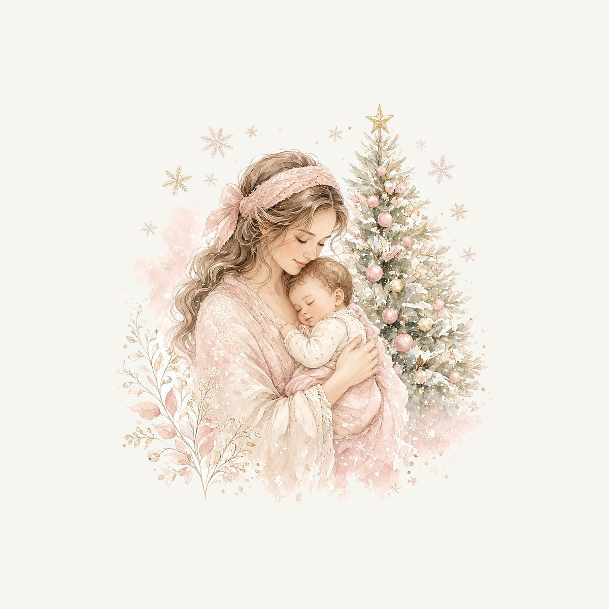 Mother and Baby Christmas Personalised Christmas T-Shirt and Hoodie