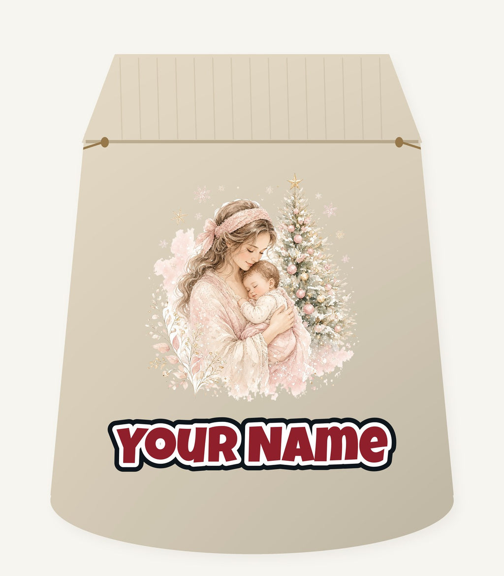 Mother and Baby Christmas Personalised Santa Sack