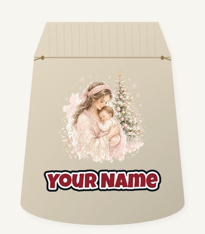 Mother and Baby Christmas Personalised Santa Sack