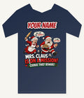 Mrs Claus Is On A Mission Personalised Kids and Baby Christmas Tee