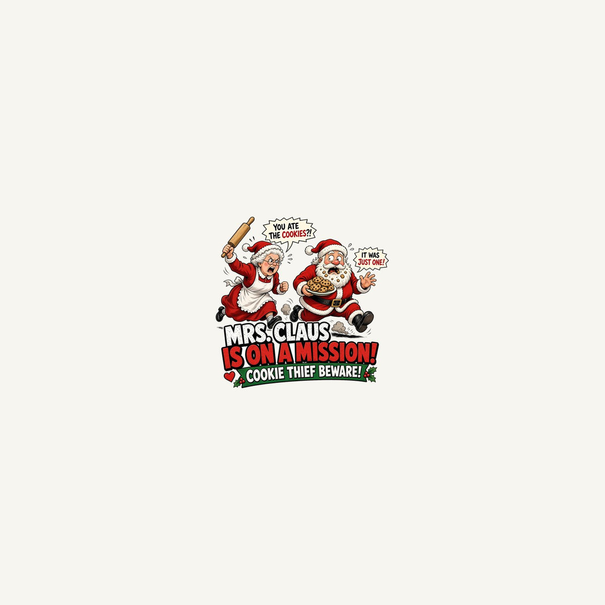 Mrs Claus Is On A Mission Personalised Beach Towel
