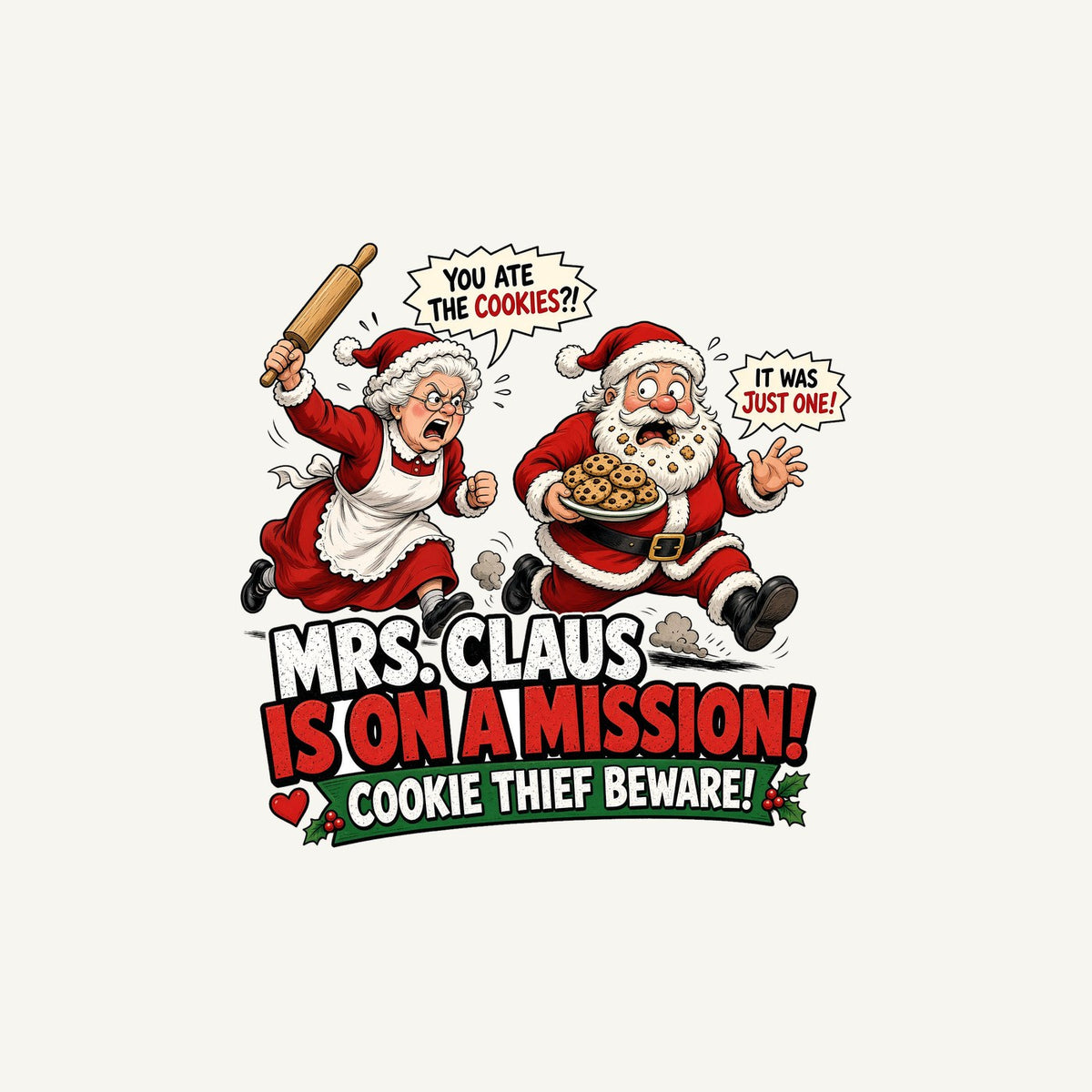 Mrs Claus Is On A Mission Personalised Christmas Mug