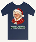 Mrs Claus Portrait Personalised Kids and Baby Christmas Tee