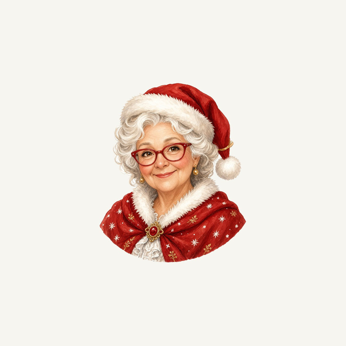 Mrs Claus Portrait Personalised Christmas Mug