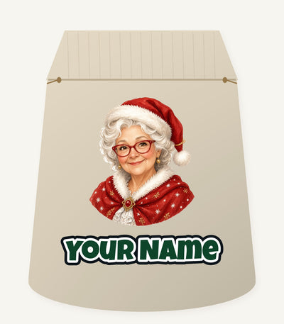 Mrs Claus Portrait Personalised Santa Sack