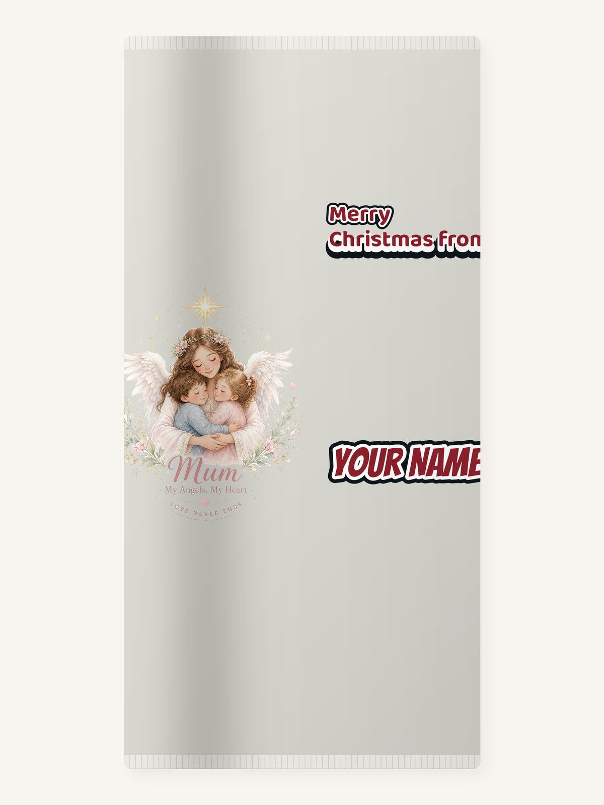 Mum And Her Angels Personalised Beach Towel