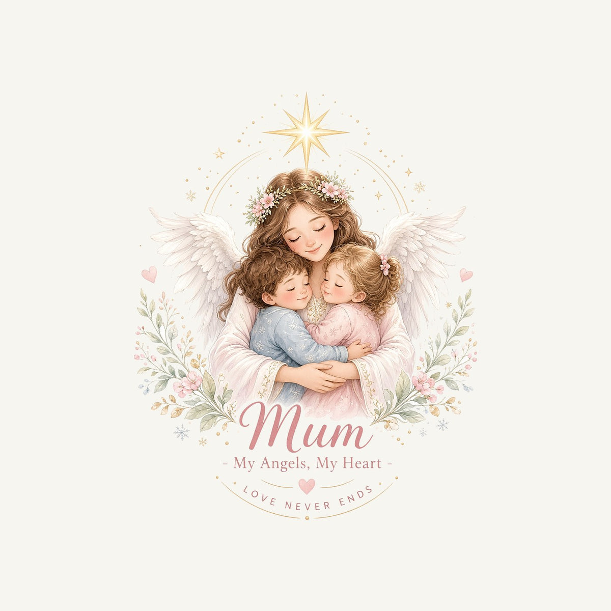 Mum And Her Angels Personalised Santa Sack