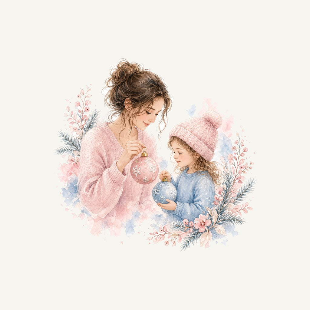 Mum and Me Baubles Personalised Kids and Baby Christmas Tee