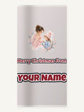 Mum and Me Baubles Personalised Beach Towel